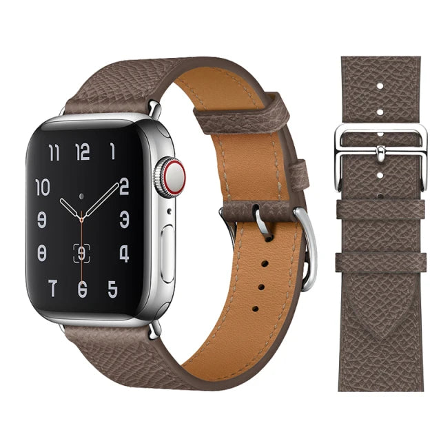 Genuine Leather Bracelet Strap For Apple Watch Band 45mm 49mm 41mm 44mm 42mm 40mm band iWatch Ultra/2 10 42/46mm 9 8 7 6 5 4 SE